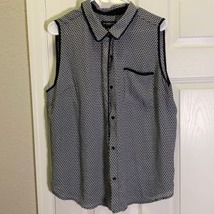 Never worn black and white dress tank top